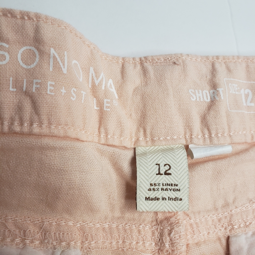 NEW Sonoma Linen Shorts Bundle Lightweight Coastal Cargo Minimalist Rope Belt - Picture 4 of 14